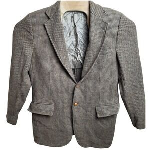 Stanley Blacker Filene's Brown Tweed Wool Blazer Sport‎ Coat Mens 40R READ